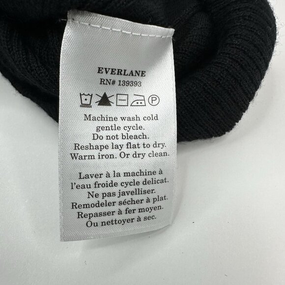 Everlane Women's NWT Black The Ultrafine Merino Ribbed‎ Shell Tank Sweater S/C23 - Picture 9 of 13